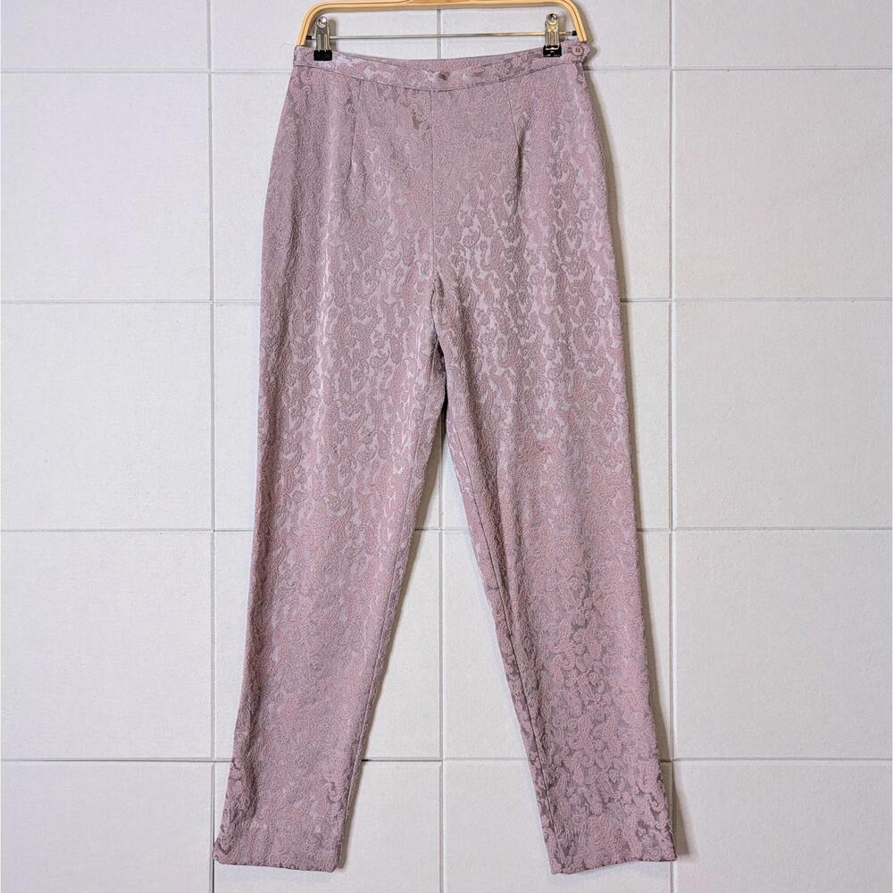 Vintage y2k Express textured satin brocade high waist pants